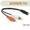 DELOCK kbel Audio 2x RCA male > 1x 3.5mm 3 pin Stereo ja