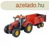 Teamsterz traktor ptkocsival - piros
