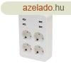 Home NV 4 USB tlcs USB-s eloszt, 4 fldelt aljzat, 4 USB 