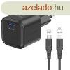 SWISTEN hlzati adapter 1x USB-C 35 W PD, fekete + adatkbe