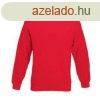 Fruit of the Loom F41 kereknyak pulver, SET-IN SWEAT, Red