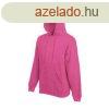 Fruit of the Loom F44 kapucnis pulver, HOODED SWEAT, Fuchsi