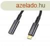 AWEI adapter kbel (Lightning aljzat - Type-C, 15cm) FEKETE