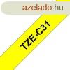 Feliratozgp szalag, 12mm x 5m, BROTHER, srga-fekete (Tze-