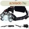 Nagy fnyerej fejlmpa 5 x T6 CREE leddel / akkumultorral 