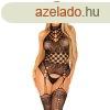 LEG AVENUE - CSIPKE MAGAS NYAK BODYSTOCKING FEKETE