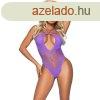 LEG AVENUE - NYITOTT S KERESZTEZETT NYAKKIVGS BODYSUIT L