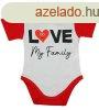 "Love my family" feliratos rvid ujj baba body pi