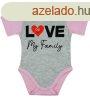 "Love my family" feliratos rvid ujj baba body r