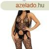 LEG AVENUE BODYSTOCKING DE RED CON TIRANTES TALLA NICA - NEG