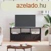 Fekete szerelt fa s vas TV-szekrny 102 x 33 x 45 cm