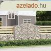 2 db ves horganyzott vas gabion kosr 200x50x140/160 cm