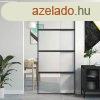 Fekete edzett veg s alumnium tolajt 90 x 205 cm