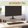 Fekete edzett veg s fm monitorllvny 80 x 20 x 8 cm