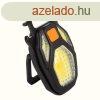 COB LED-es multifunkcis kulcstart zseblmpa, fekete