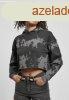 Urban Classics Ladies Oversized Short Bleached Hoody black/g