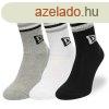 Zokni New Era Retro Stripe crew 3pack socks Black White Grey