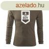 DRAGOWA Fit-T hossz ujj pl army boy, oliva 160g/m2