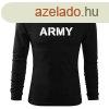 DRAGOWA Fit-T hossz ujj pl army, fekete 160g/m2