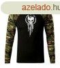 DRAGOWA Fit-T hossz ujj pl skull, woodland 160g/m2