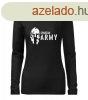 DRAGOWA Slim ni hossz ujj pl spartan army, fekete 160g/