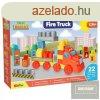 Fire Truck-tzolts ptkocka szett-22 db os