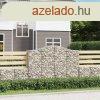 4 db ves horganyzott vas gabion kosr 200x50x140/160 cm