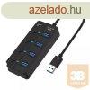 BLACKBIRD USB 3.0 HUB 4 port, kapcsolval