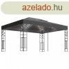 Antracitszrke dupla tets pavilon led fnyfzrrel 3 x 4 m