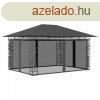 Antracitszrke pavilon sznyoghlval 4 x 3 x 2,73 m 180 g/m