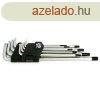 HK0259 csavarkulcs kszlet, 9 rszes, T10-T50, Torx, cskulc