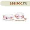  White & Pink Fairy Goat Leather Hand Cuffs 