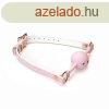  White & Pink Fairy Goat Leather Ball Gag 