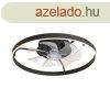 Fekete mennyezeti ventiltor 70 cm LED-vel s tvirnytval