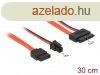 DeLock SATA 6 Gb/s 7 pin receptacle + Micro Fit 3.0 4 pin po