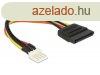 DeLock Power Cable SATA 15 pin female > 4 pin floppy male