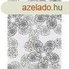 13576 - Lace taupe 3D sztatikus ablakflia, virgmints 45 c