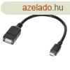 Logilink AA0035 USB microUSB OTG cable 0,2m Black