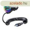 Auts tlt Joyroom JR-CL24, 2x USB + Type-C kbel (fekete)