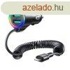 Auts tlt Joyroom JR-CL25, 2x USB + Lightning kbel (feket