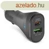 SBS Autadapter USB/USB-C, PD, 25 W, fekete