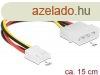 DeLock Cable Power 4 pin male > 4 pin floppy female 15cm