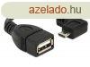 DeLock Cable Micro USB type-B male angled > USB 2.0-A fem