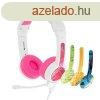 vezetkes fejhallgat gyerekeknek BuddyPhones School+ (pink)