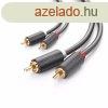 Kbel 2x RCA (Cinch) - 2x RCA (Cinch) UGREEN AV104 1m (feket