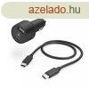 Hama Car Charging USB & TYPE-C Kit 30W 1m Black