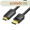 4K DisplayPort-HDMI kbel 2 m-es szellz HAGBH (fekete)