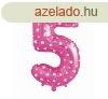 Pink with Hearts, Rzsaszn 5-s szm flia lufi 61 cm