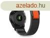 Garmin Fenix 5 / 6 / 6 Pro / 7 nylon raszj - fekete/naranc