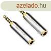 Audioadapter, Vention VAB-S02, 3,5 mm (aljzat) mini jack 2,5